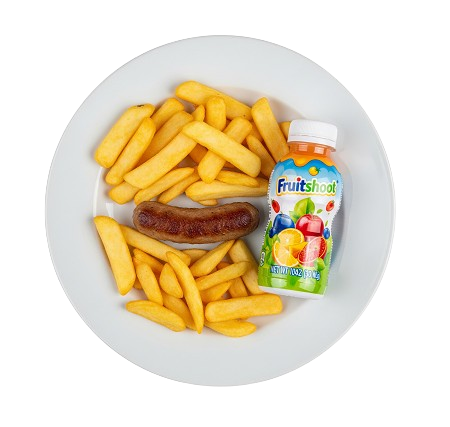 Kids 1 Small Sausage & Chips & Fruitshoot 